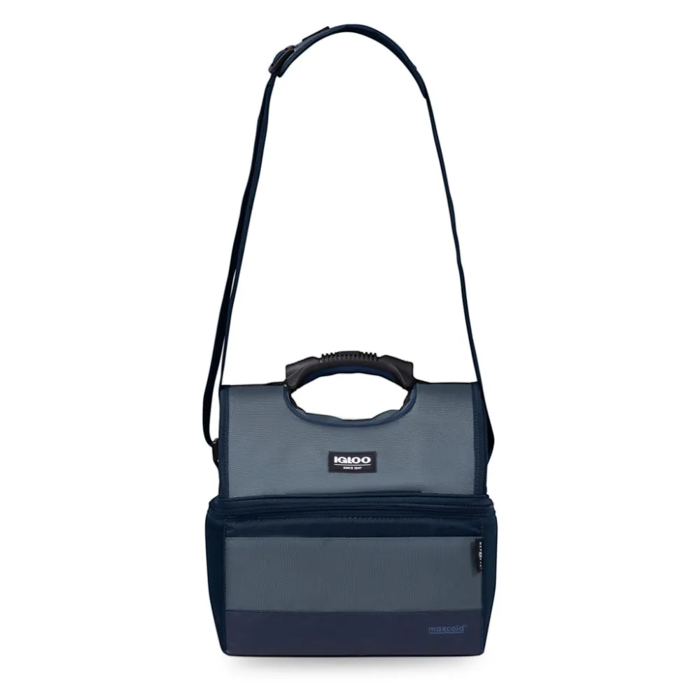 00066114-Igloo-16-Can Dual Compartment Insulated Gripper Lunch Bag - Blue