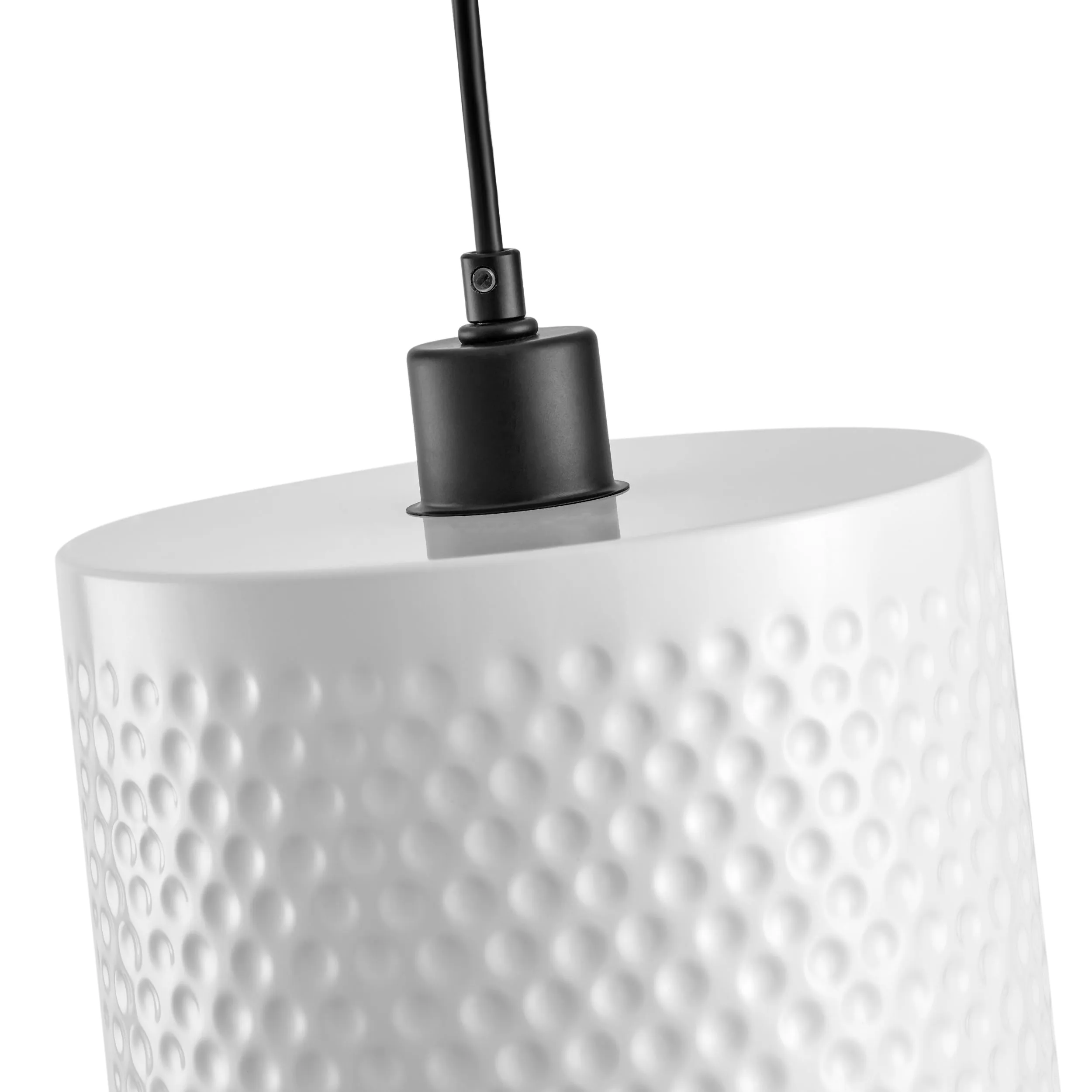 1-Light White Cylinder Shade Dimmable Adjustable Pendant Lighting