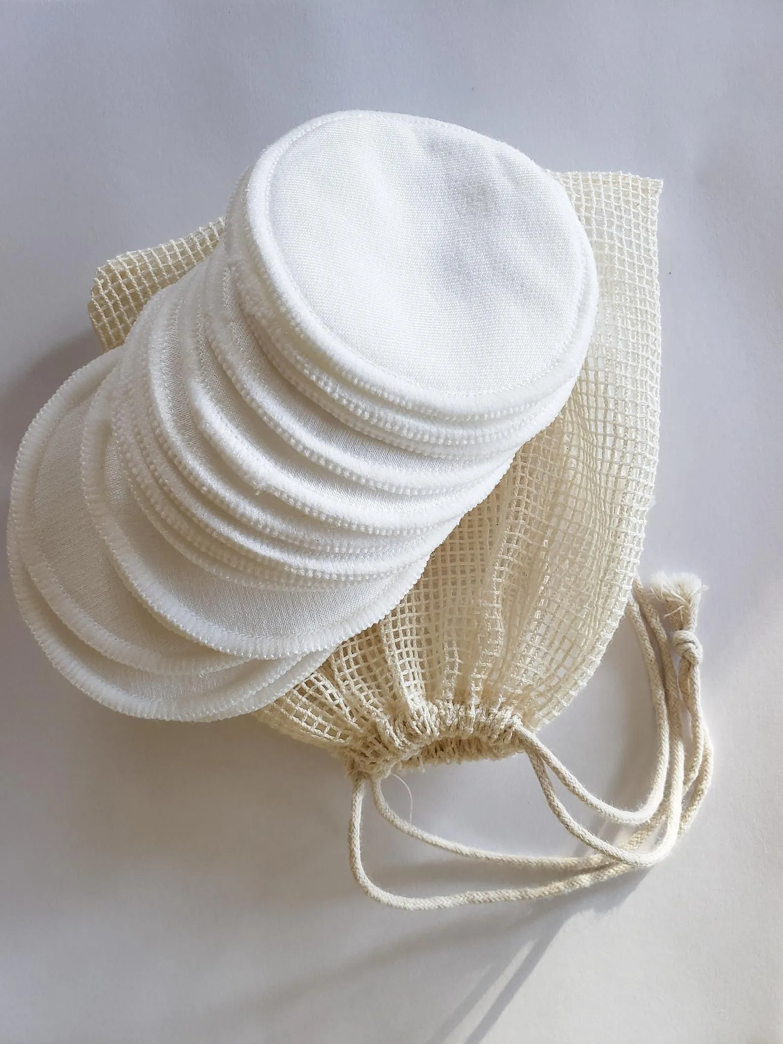 16 pads with 3 layers 100% Cotton Reusable Organic make up Remover and Facial cleaning pads. Made for parashuteHome.