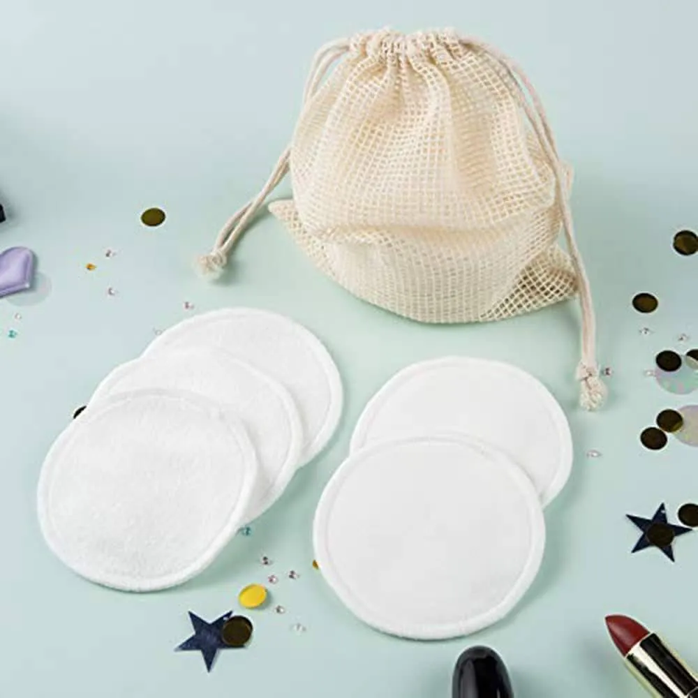 16 pads with 3 layers 100% Cotton Reusable Organic make up Remover and Facial cleaning pads. Made for parashuteHome.