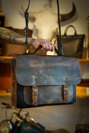 18" Messenger Bag (Two Tone: Bighorn Golden   Flat Black Accents)