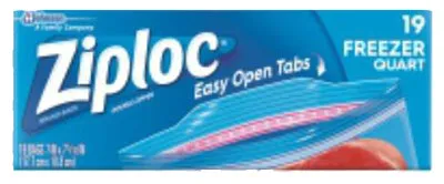 19CT QT HD Ziploc Bag