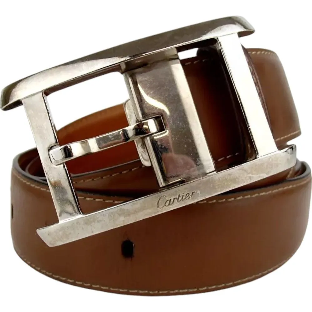 204144AQ (S1) Cartier Belt Brown Leather