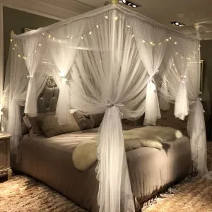 4 Corners Post Canopy  Royal Luxurious  Decoration
