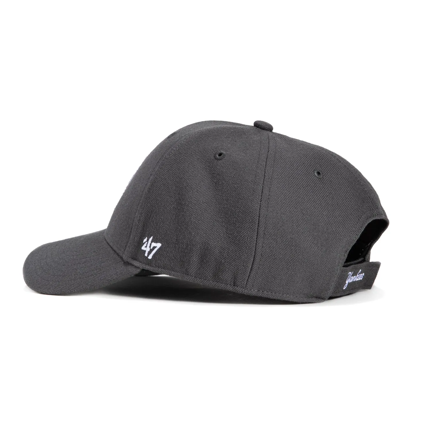 47 Brand New York Yankees MVP Adjustable Hat - Graphite, White