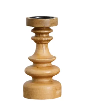 8W3187 Md Wood Candle Holder