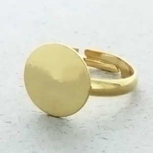 Adjustable Band Cabocon Mount Glue-On Ring