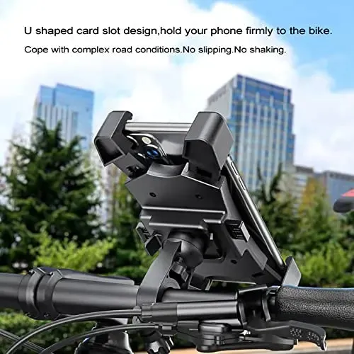 Adjustable Bike Phone Holder, 360°Rotation Anti-shake for Bicycle Motorcycle
