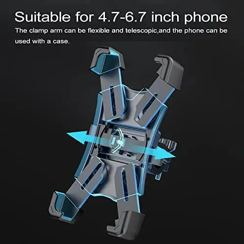 Adjustable Bike Phone Holder, 360°Rotation Anti-shake for Bicycle Motorcycle