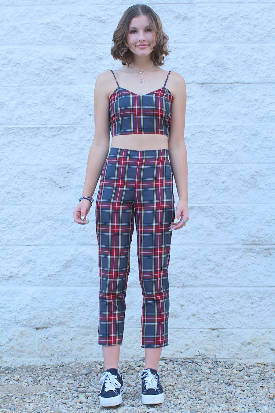 Adjustable Cami Top - Tartan