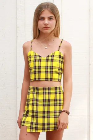 Adjustable Cami Top - Yellow Plaid