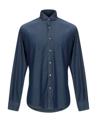 Altea Man Denim shirt Blue 15 ½ inches-neck
