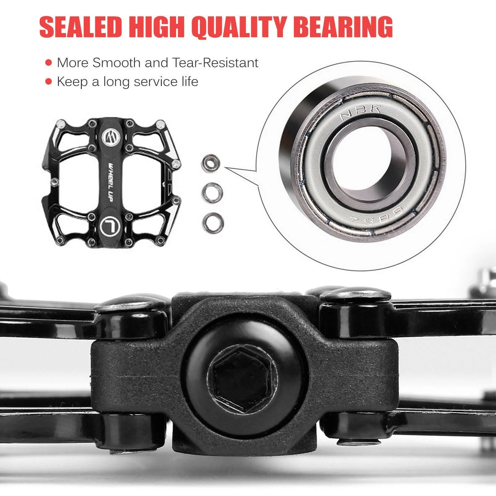 Aluminum Alloy Bicycle Pedal Cycling Pedal Mountain Bike Pedal Durable Foot Pedal Accessories