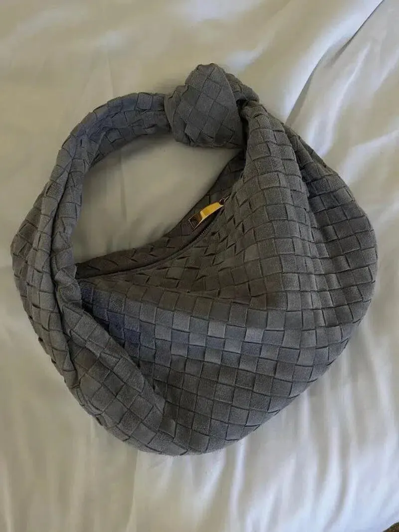 Amara – Autumn-inspired woven design – Suede handbag