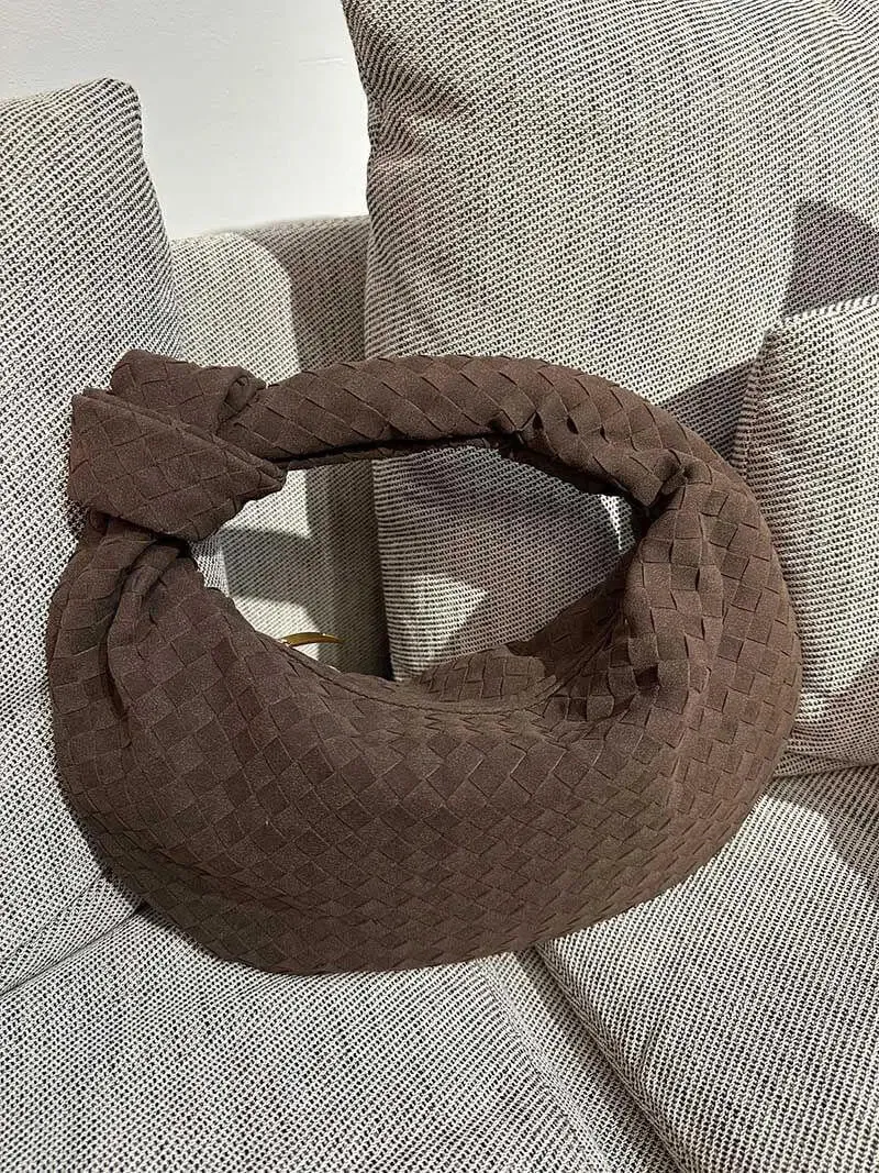 Amara – Autumn-inspired woven design – Suede handbag