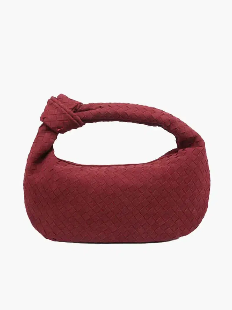 Amara – Autumn-inspired woven design – Suede handbag
