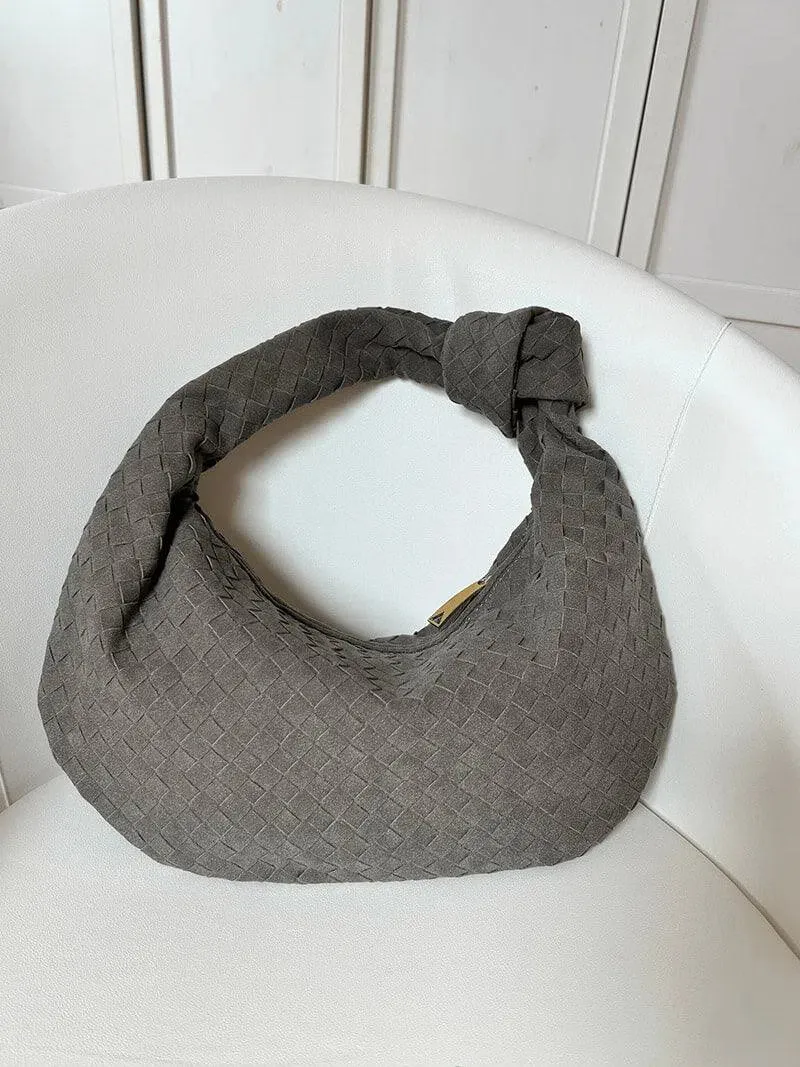 Amara – Autumn-inspired woven design – Suede handbag