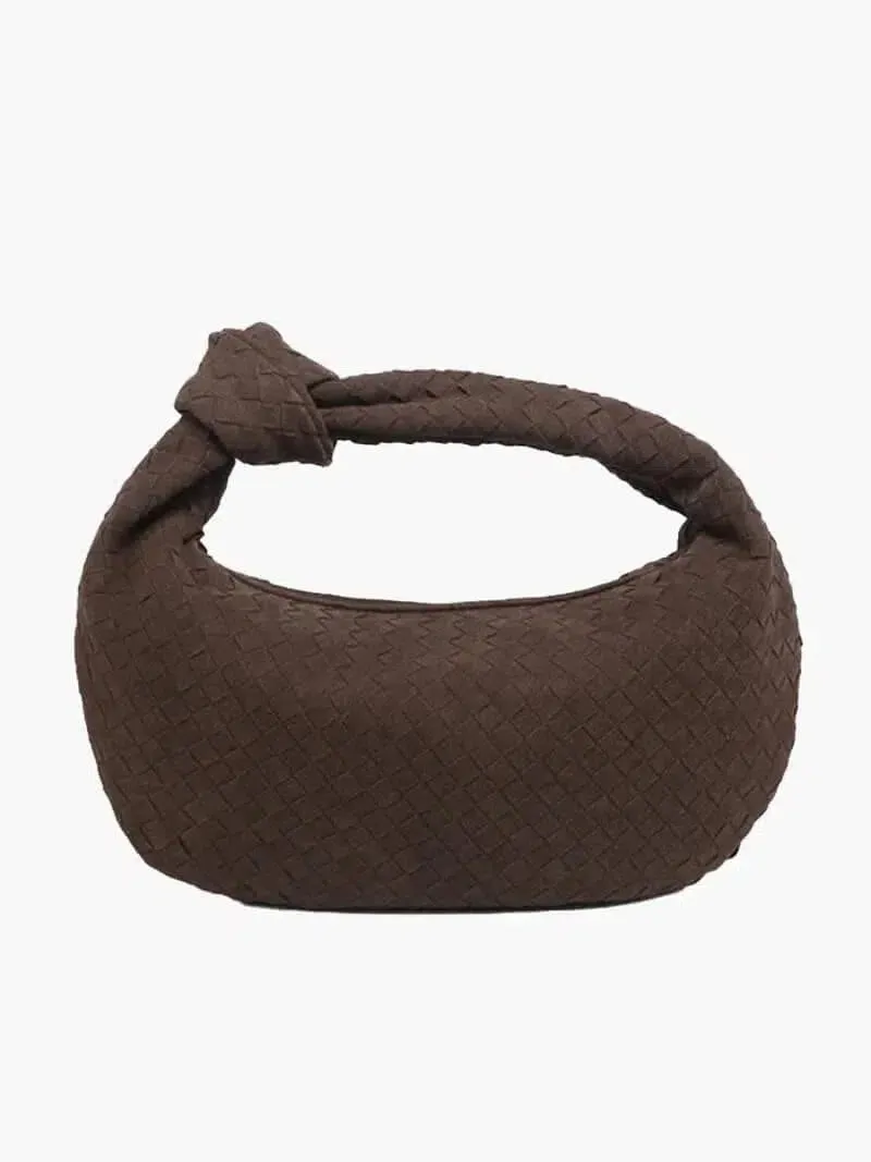 Amara – Autumn-inspired woven design – Suede handbag