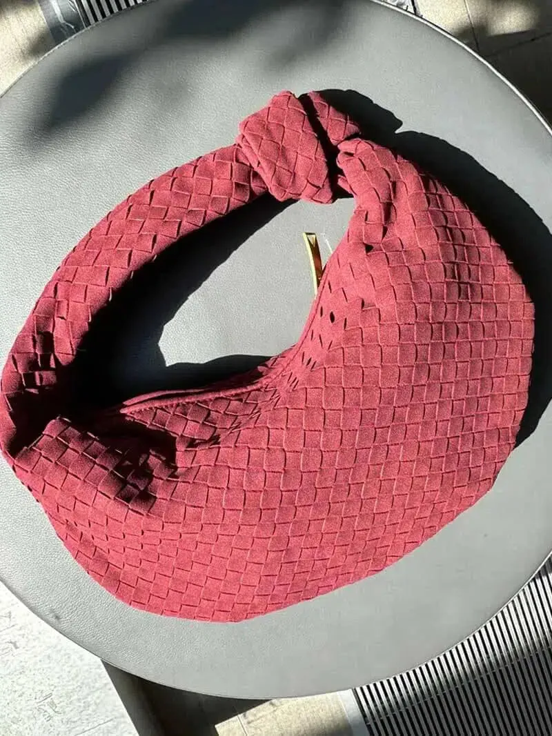 Amara – Autumn-inspired woven design – Suede handbag