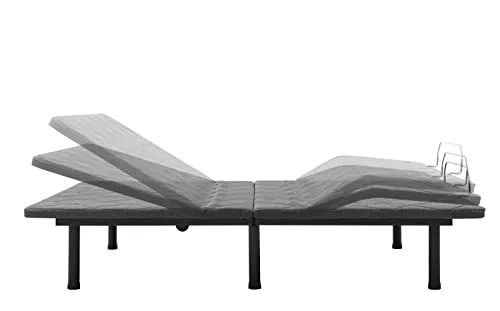 Amazon Basics Adjustable Bed Base with Head and Foot Incline, Remote Control - Queen