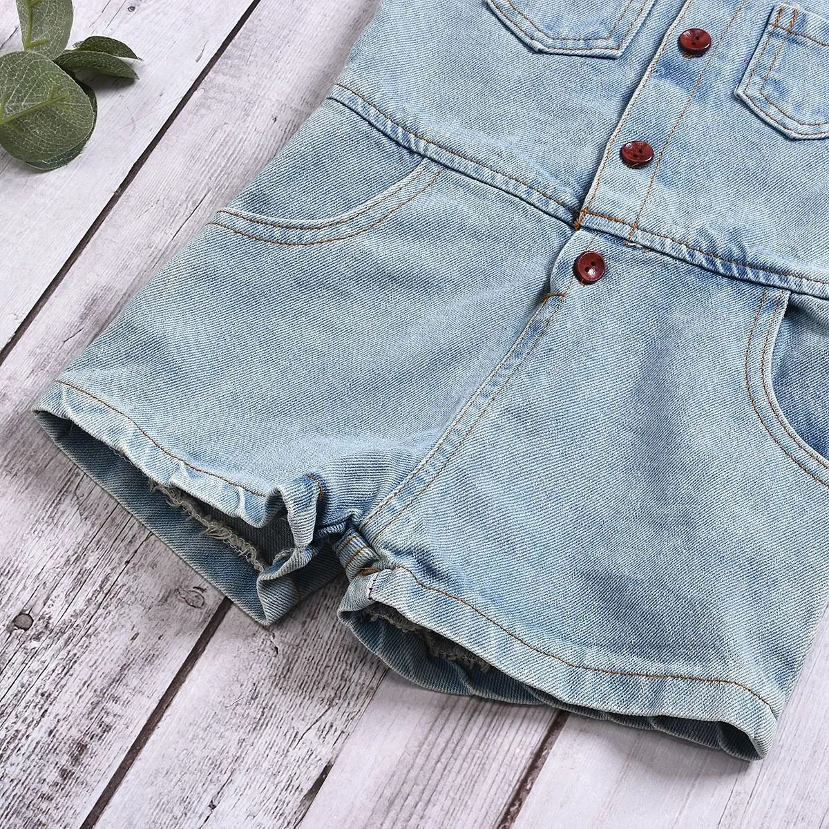 Ava Denim Romper