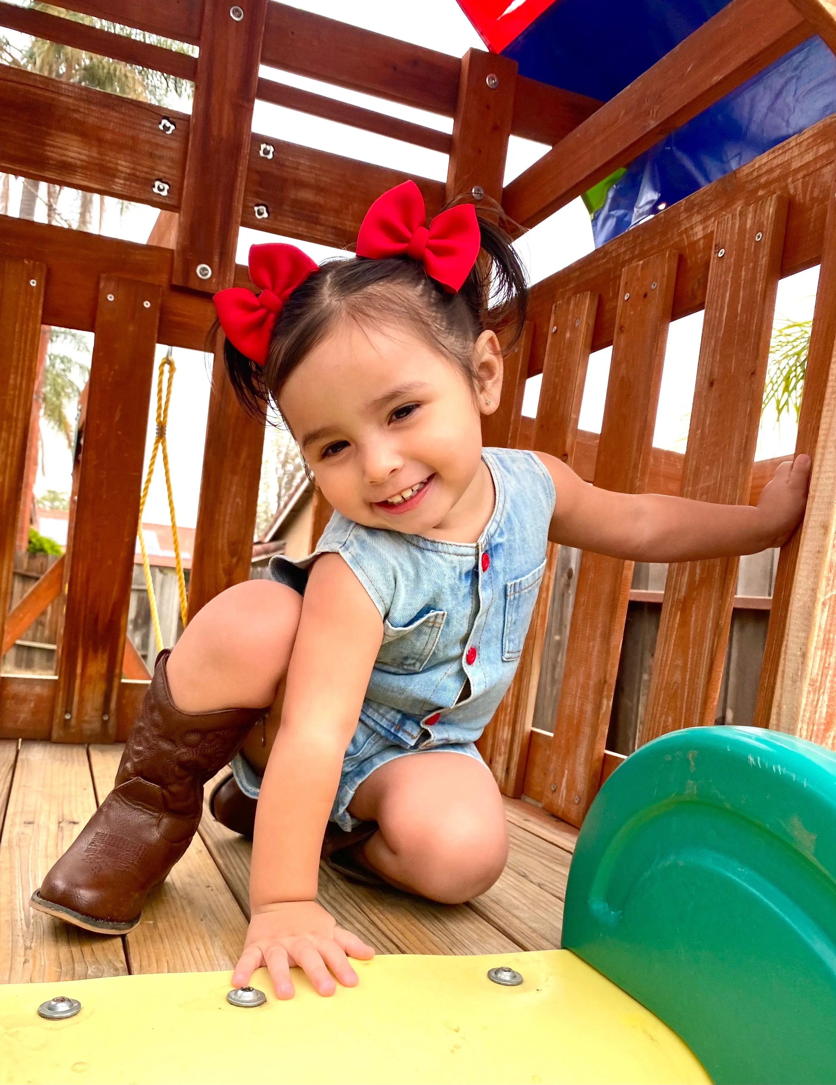 Ava Denim Romper