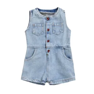 Ava Denim Romper