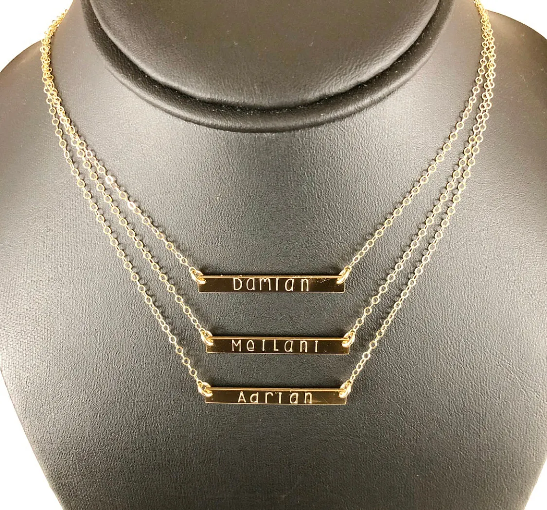 AVA STACKABLE BAR NECKLACE
