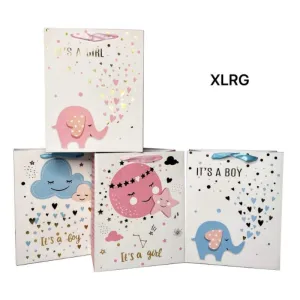 Baby Foil XL Gift Bag - 42cm x 31cm x 12cm