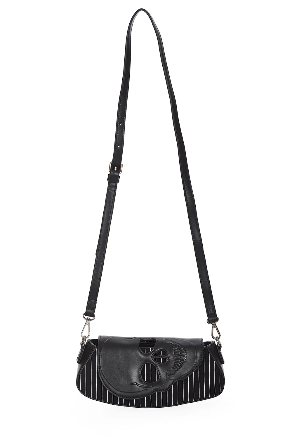 Banned Alternative BLACK CORE PINSTRIPE SHOULDER BAG
