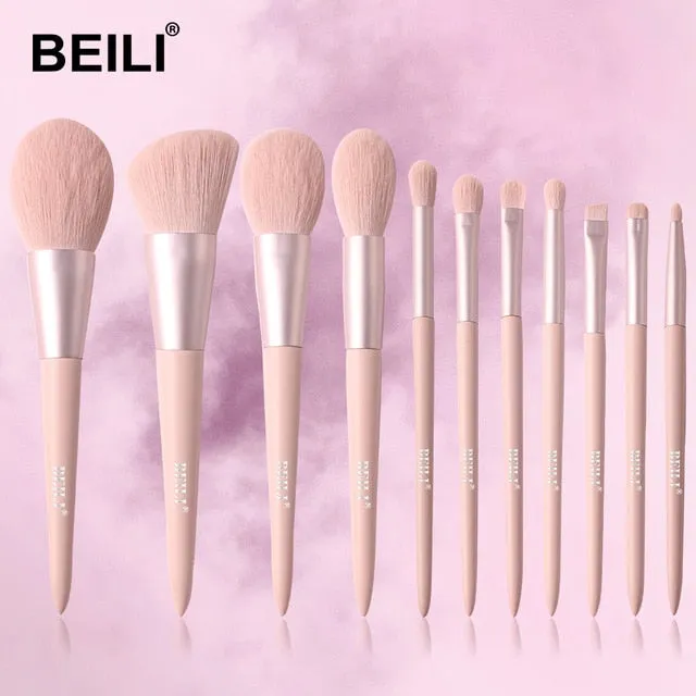 Beauty Pink Makeup Brushes Set Eyebrow Eyelash