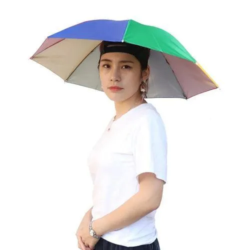 Best Portable Rain Umbrella Hat Army Green Foldable