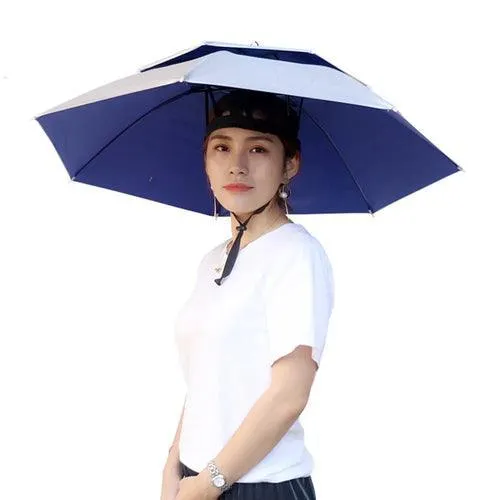 Best Portable Rain Umbrella Hat Army Green Foldable