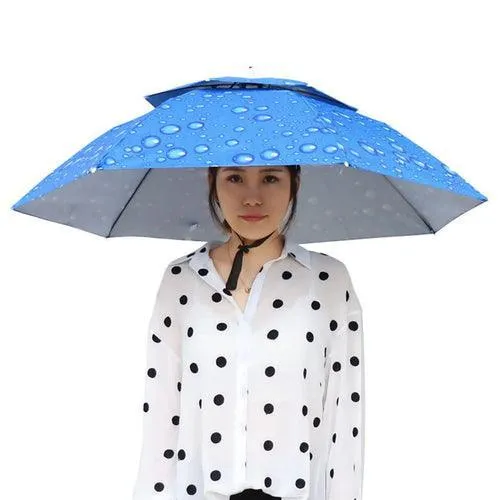 Best Portable Rain Umbrella Hat Army Green Foldable