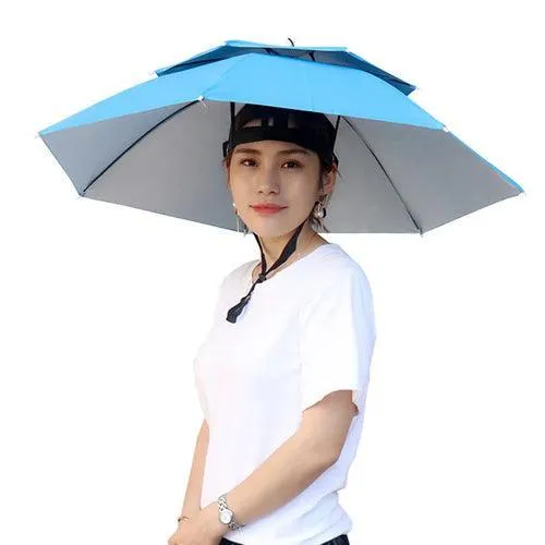 Best Portable Rain Umbrella Hat Army Green Foldable