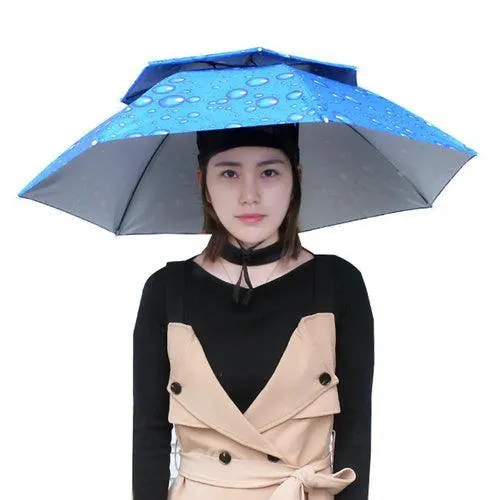 Best Portable Rain Umbrella Hat Army Green Foldable