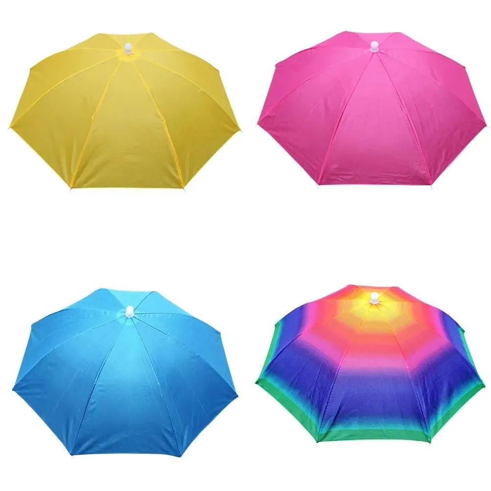 Best Portable Rain Umbrella Hat Army Green Foldable