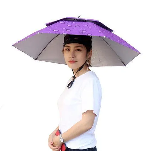 Best Portable Rain Umbrella Hat Army Green Foldable