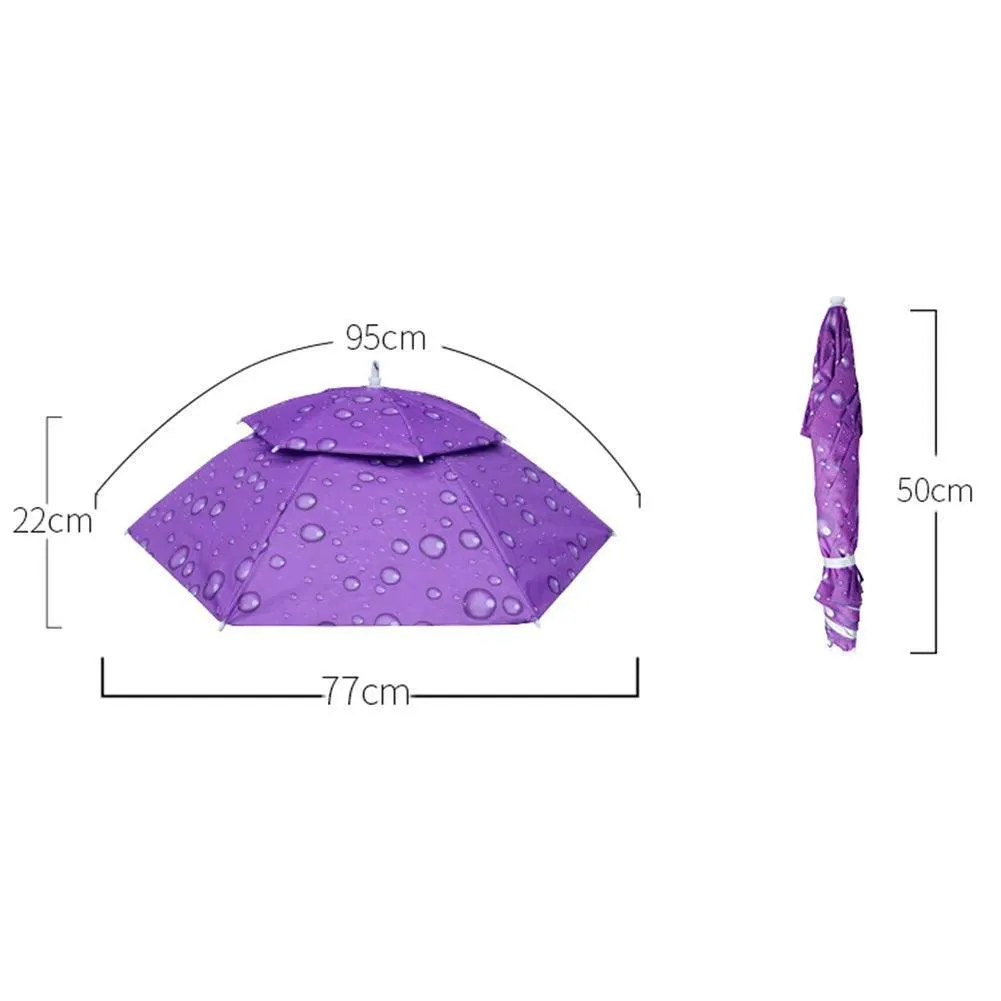Best Portable Rain Umbrella Hat Army Green Foldable