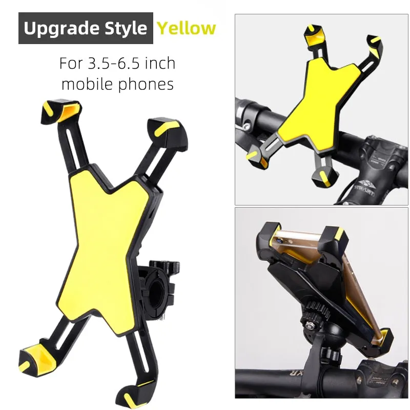 Bicycle Phone Mount 360° View Stable Lockable Cellphone Holder 6.5 Inch GPS Smartphone Bracket Bike Accessories