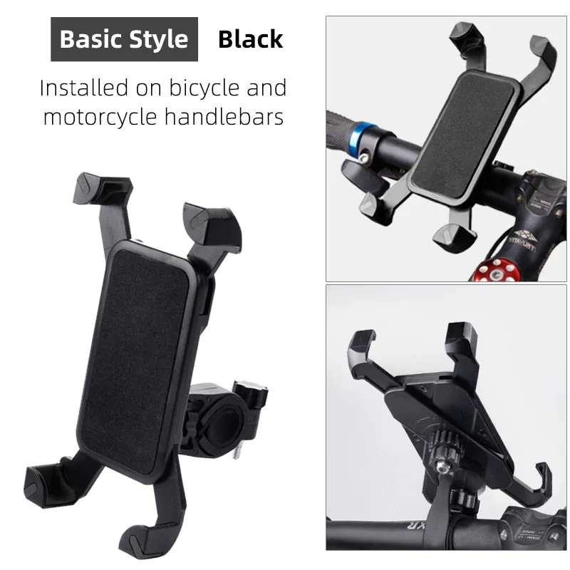Bicycle Phone Mount 360° View Stable Lockable Cellphone Holder 6.5 Inch GPS Smartphone Bracket Bike Accessories