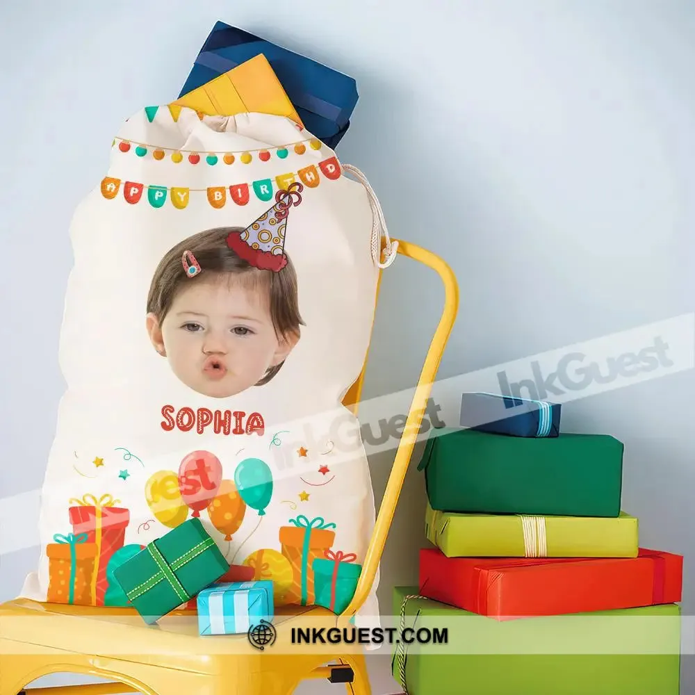 Birthday Kid Gift Decor Bag Personalized Christmas String Bag