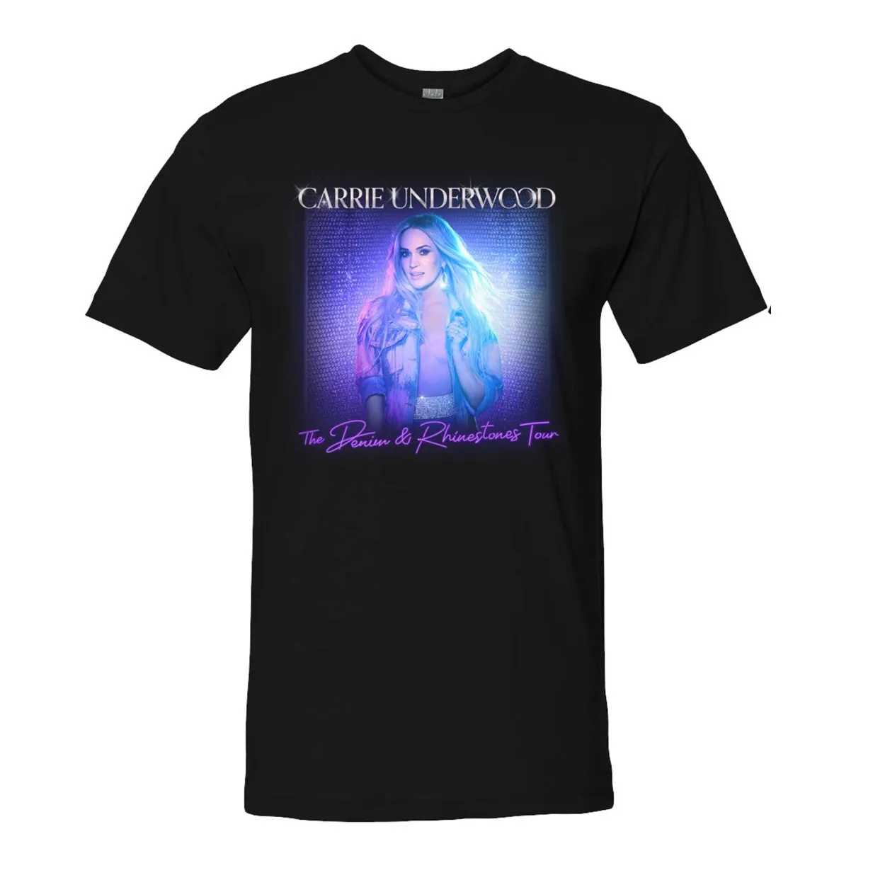 Black Admat Denim & Rhinestones Tour Itinerary T-Shirt