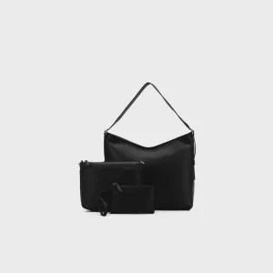 Black Caviar Designs - Floppy Handbag - 3 Piece - Madeleine Black