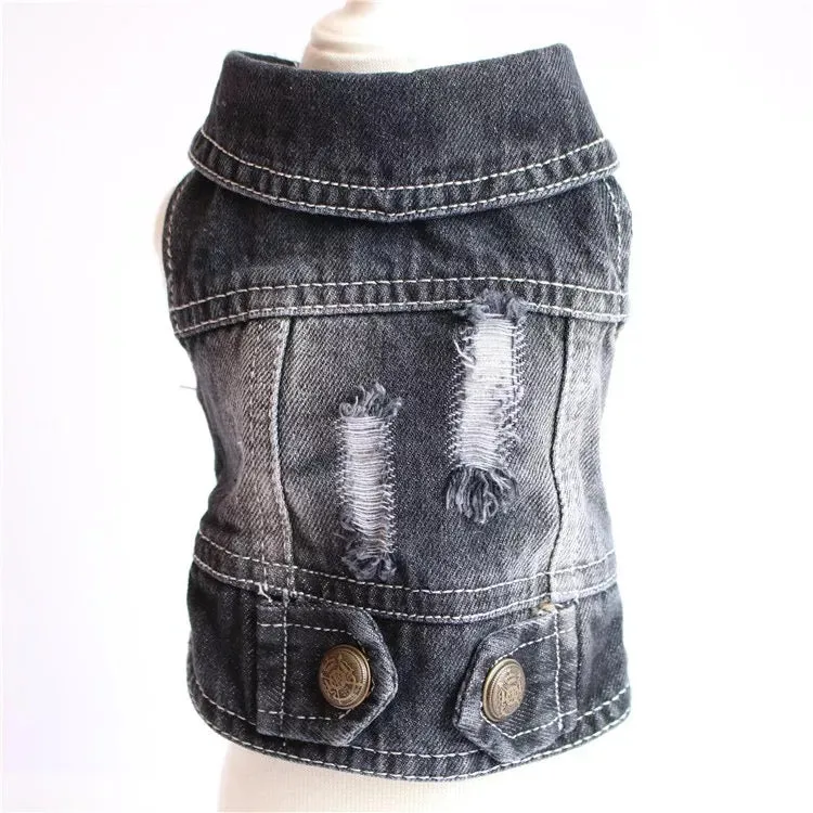 Black Denim Vest
