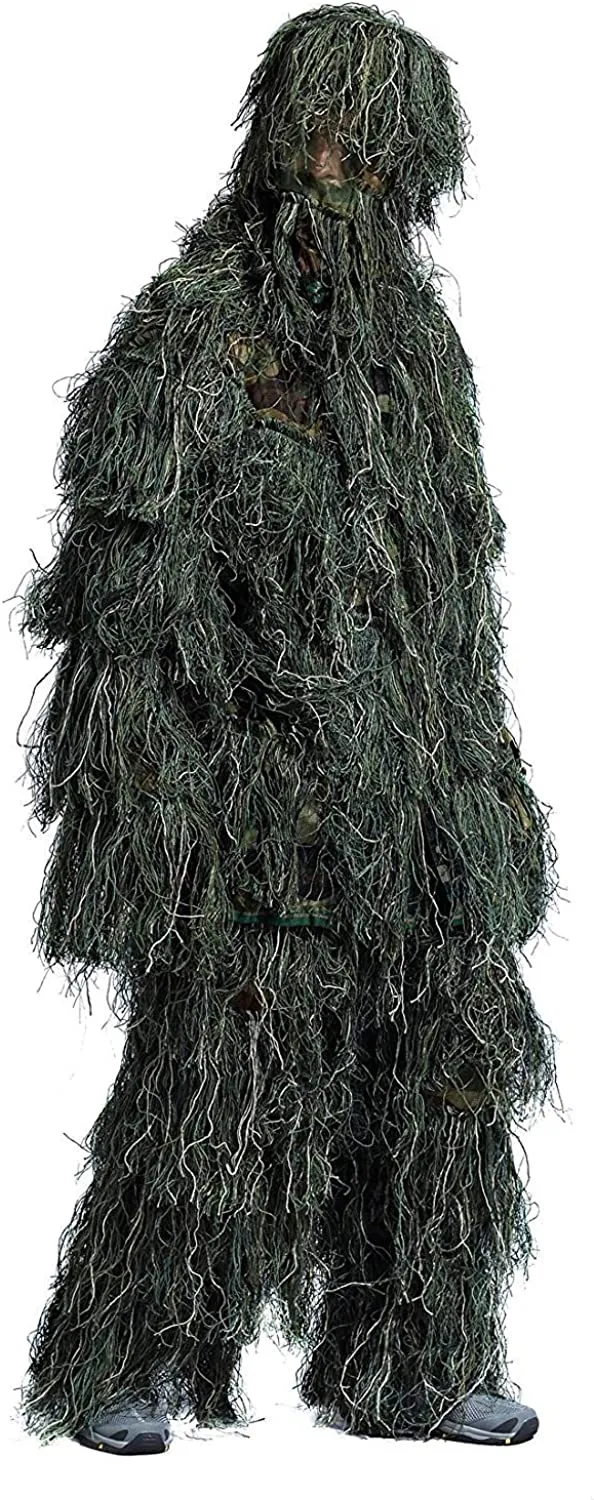 Blend Seamlessly with Nature: 3D Ghillie Suit Hunting Jacket - Ultimate Camouflage Clothing for Airsoft and Hunting Adventures