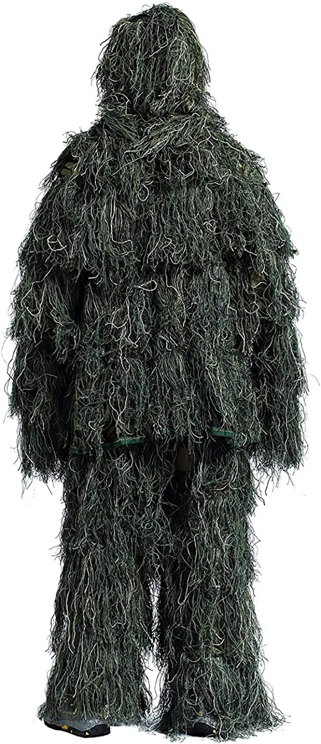 Blend Seamlessly with Nature: 3D Ghillie Suit Hunting Jacket - Ultimate Camouflage Clothing for Airsoft and Hunting Adventures