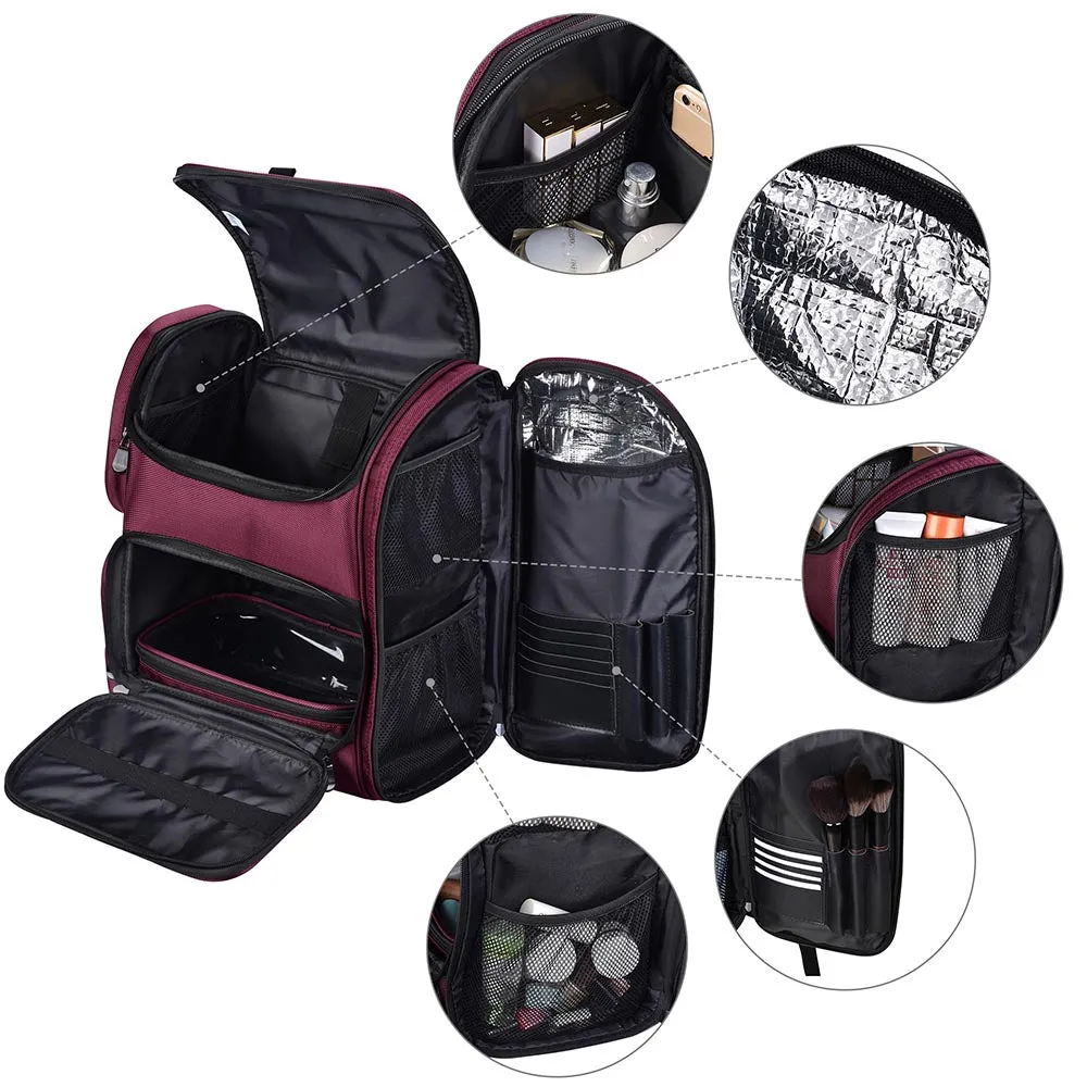 Byootique Essential Travel Makeup Backpack Cosmetic Train Bag