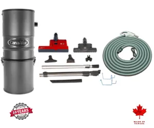 Canavac  Ethos CV700 with SEBO Premium Central Vacuum Kit with ET-2 15" Power Head Designed for Hard Floors and Low-High Pile Carpeting (30Ft, 35Ft Hose)