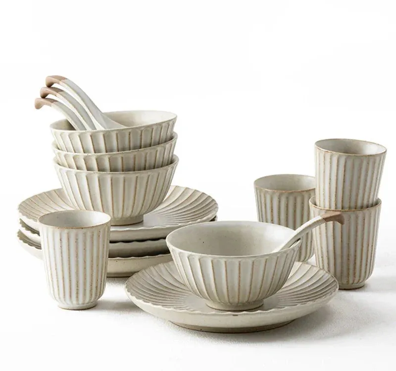 Ceramic Reina Retro Dinnerware Set